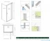 Radaway Nes Kdj II drzwi 110cm prawe szkło przejrzyste 10032110-01-01R